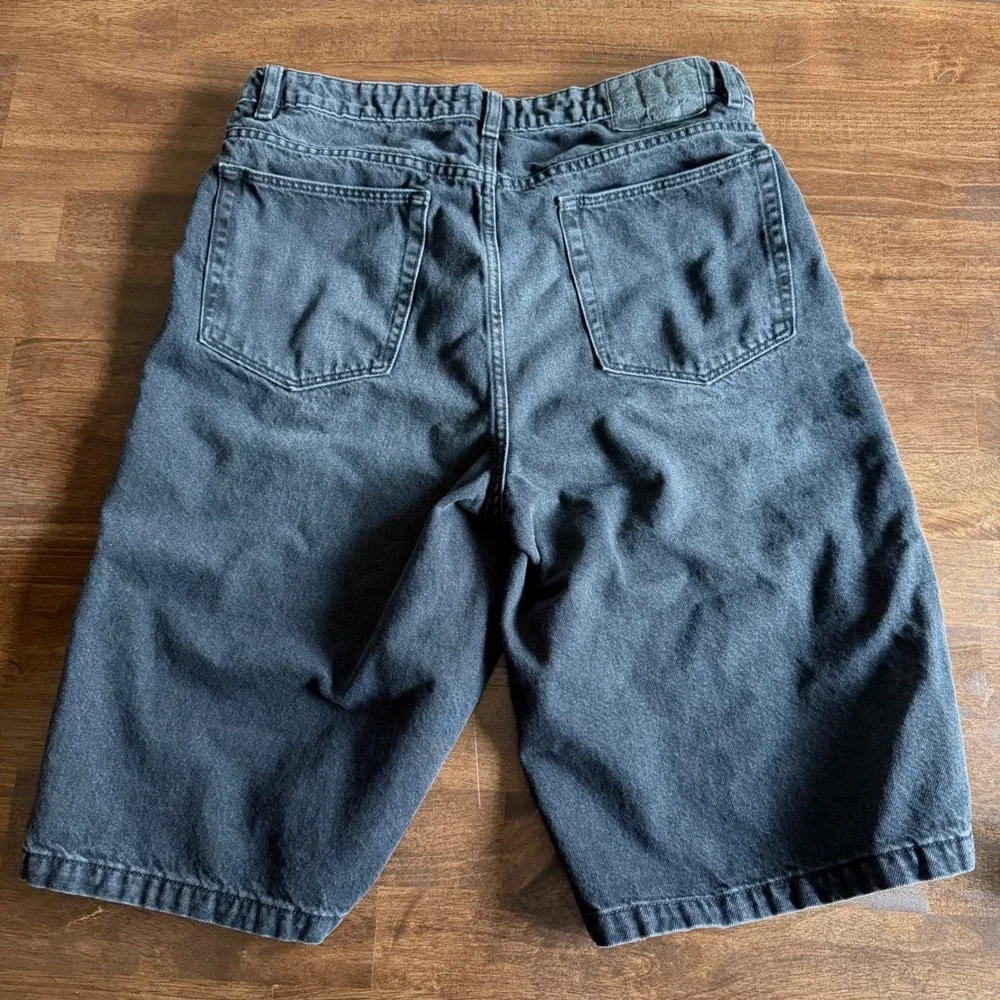 Cotton On Mens Super Baggy Jorts Washed Black Denim Shorts Size 34